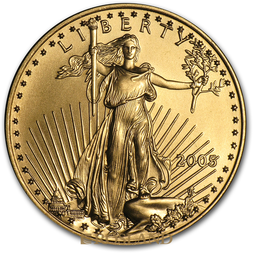 1/2 Unze Goldmünze American Eagle 2005