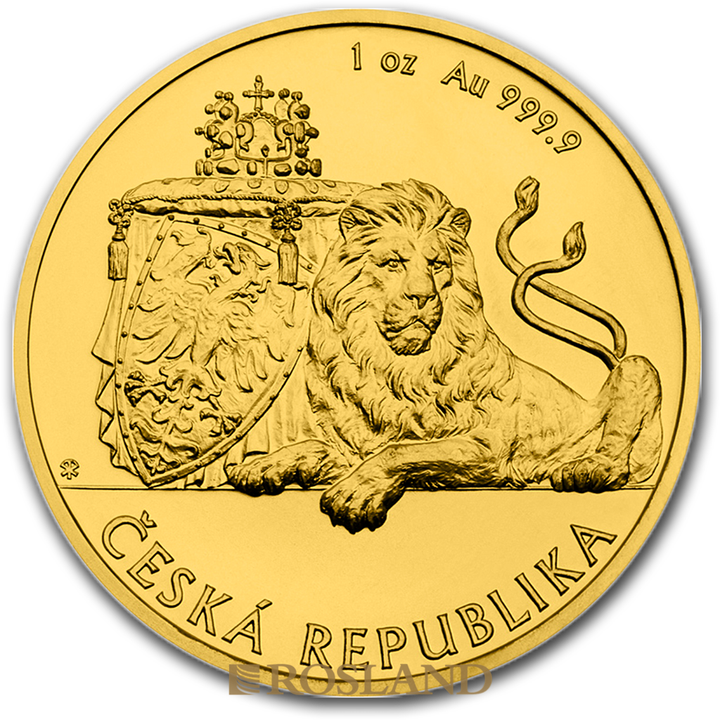 1 Unze Goldmünze Tschechischer Löwe 2018