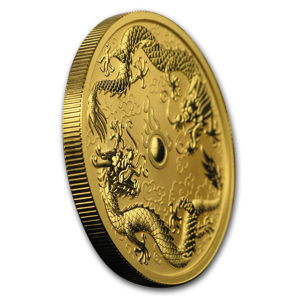 1 Unze Goldmünze Perth Mint Doppeldrachen 2020 PCGS MS-70 