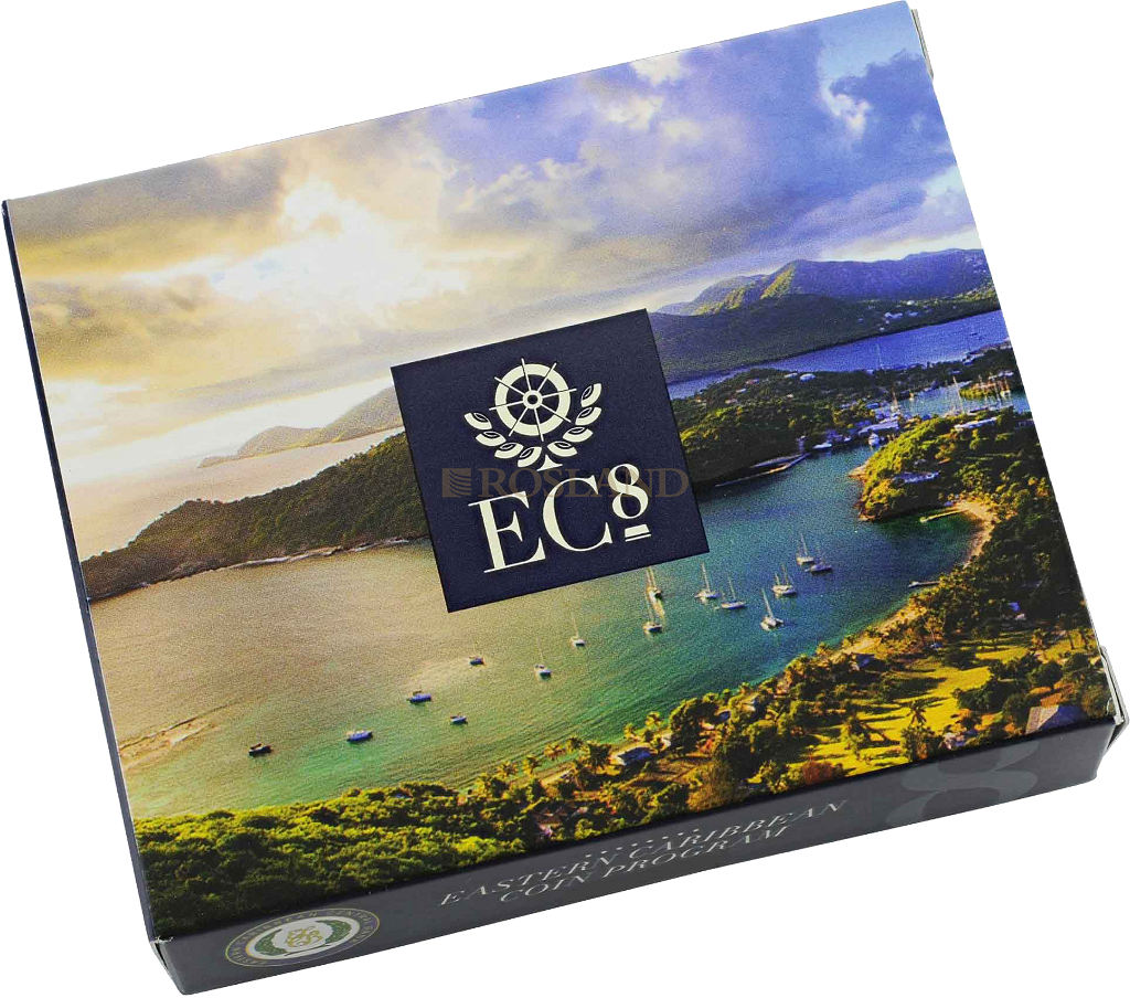 1 Unze Goldmünze EC8 Montserrat Emerald Isle of the Caribbean 2019 PP (Koloriert, Box, Zertifikat)