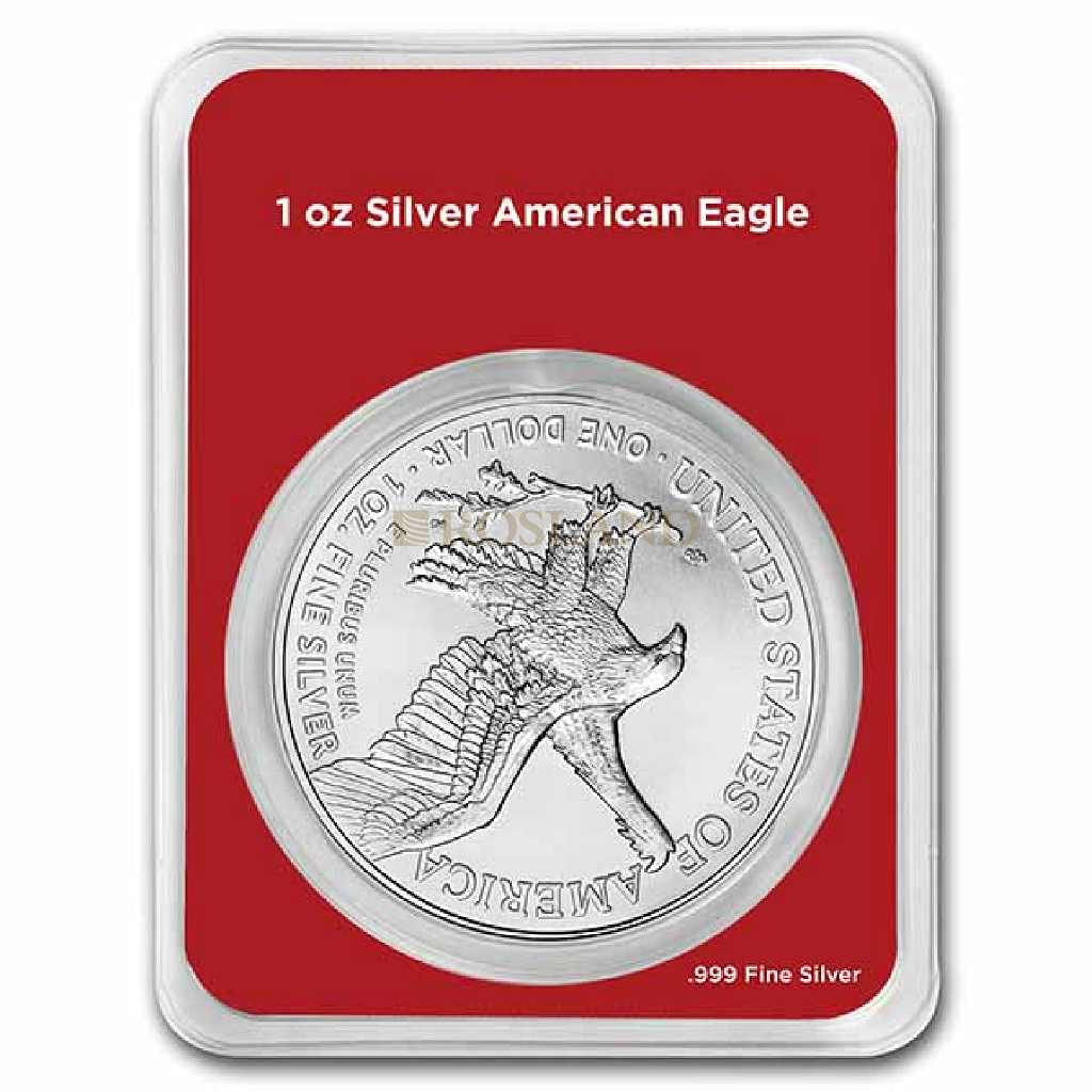 1 Unze Silbermünze American Eagle 2021 Type 2 Weihnachten Motiv 3 (Blister)