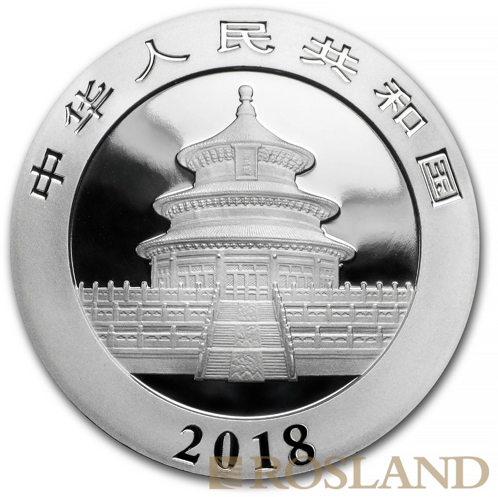 30 Gramm Silbermünze China Panda 2018