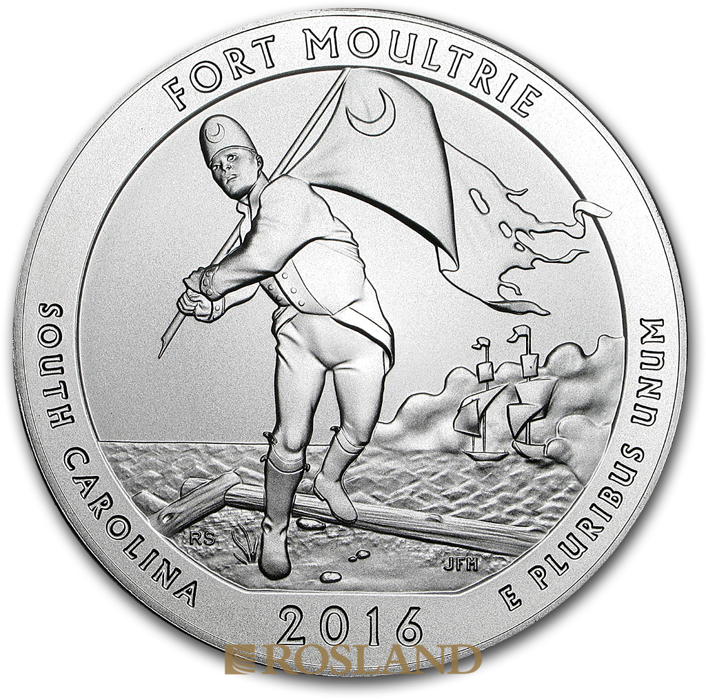 5 Unzen Silbermünze ATB Fort Sumter National Monument 2016 P (Box, Zertifikat)