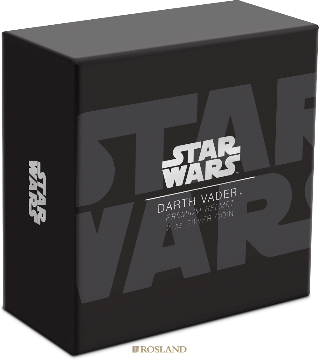 2 Unzen Silbermünze Star Wars™ Darth Vader Helm 2019 PP (UHR, Box, Zertifikat)