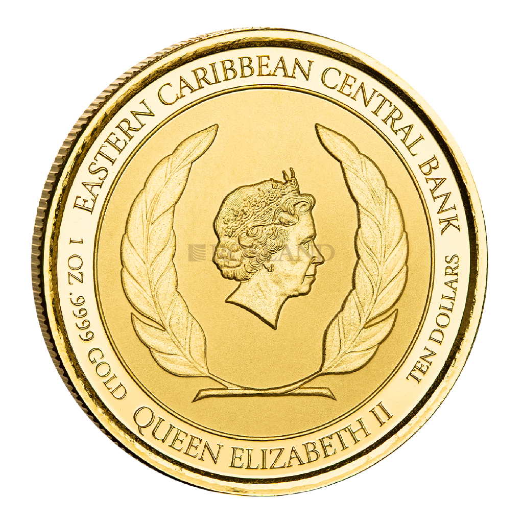 1 Unze Goldmünze EC8 Anguilla Aale 2022 PP (Koloriert, Box, Zertifikat)