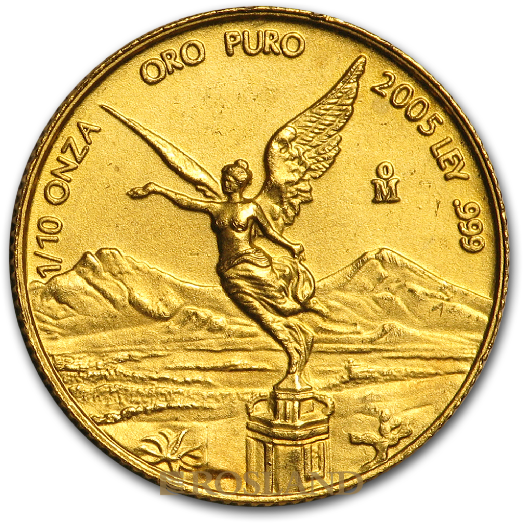 1/10 Unze Goldmünze Mexican Libertad 2005
