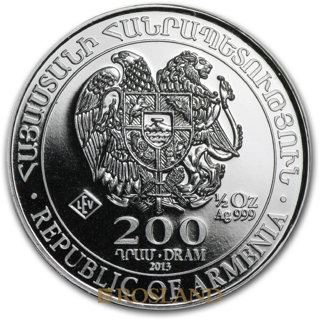 1/2 Unze Silbermünze Armenien Arche Noah 2013