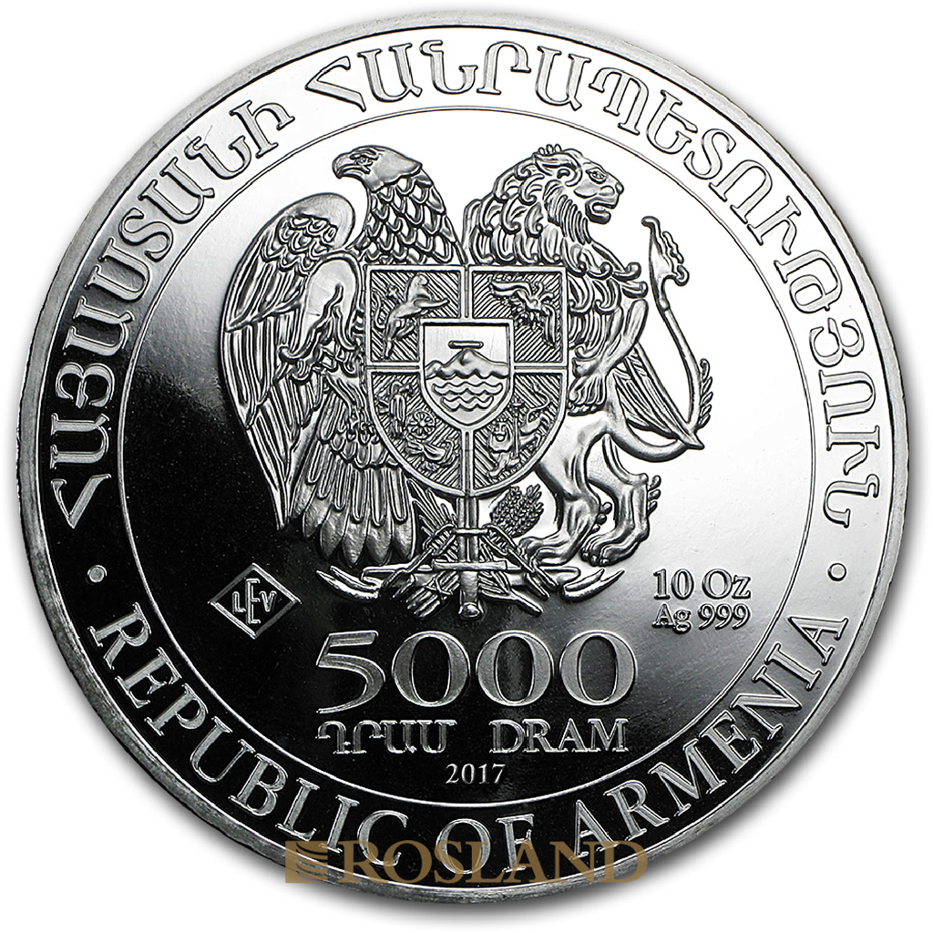 10 Unzen Silbermünze Armenien Arche Noah 2017