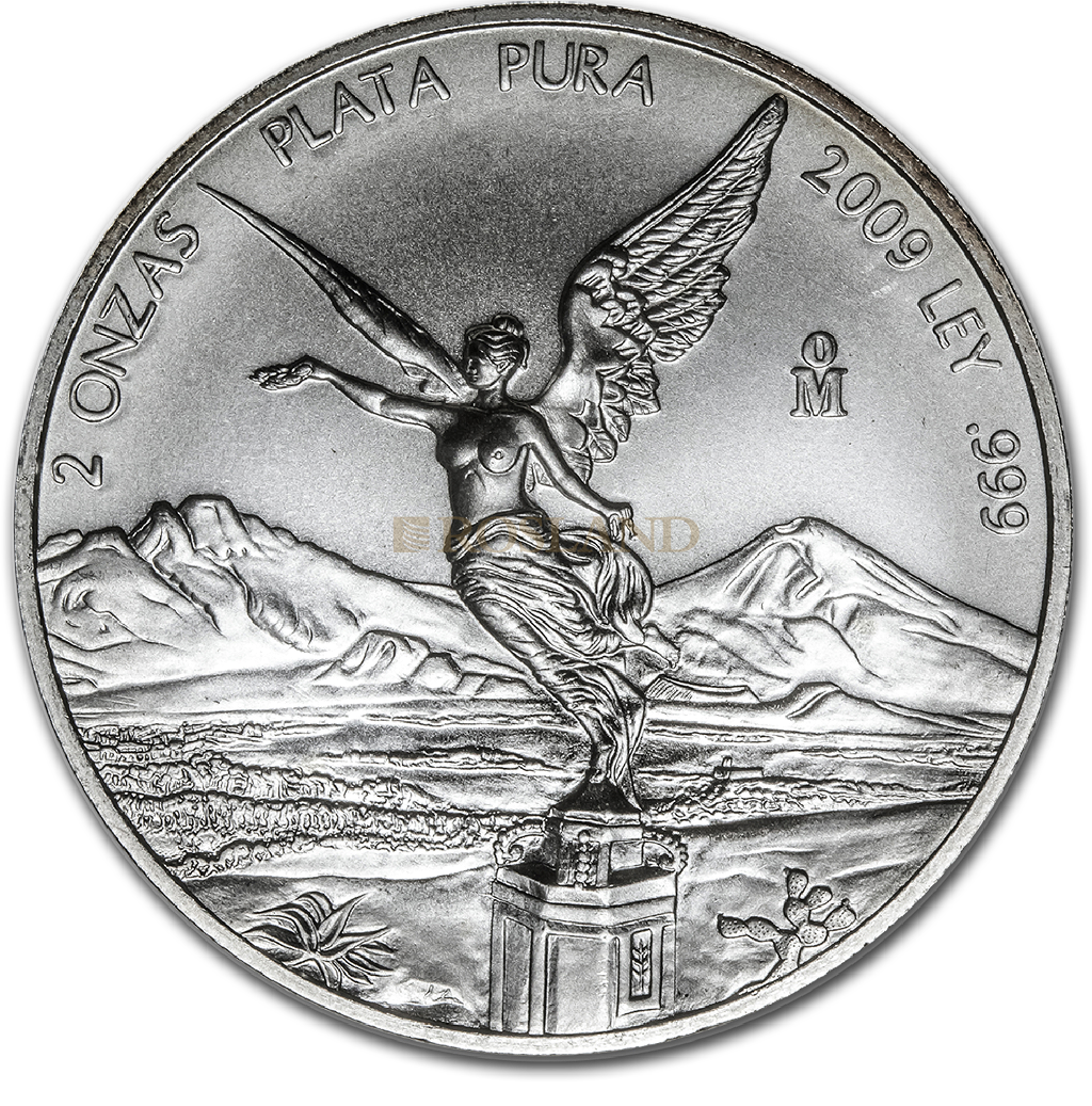2 Unzen Silbermünze Mexican Libertad 2009