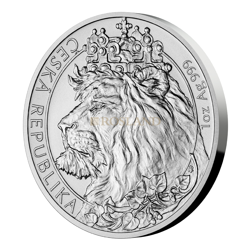 1 Unze Silbermünze Tschechischer Löwe 2021