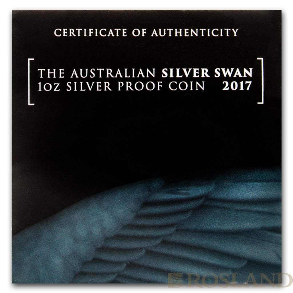 1 Unze Silbermünze Australien Schwan 2017 PP (Box, Zertifikat)