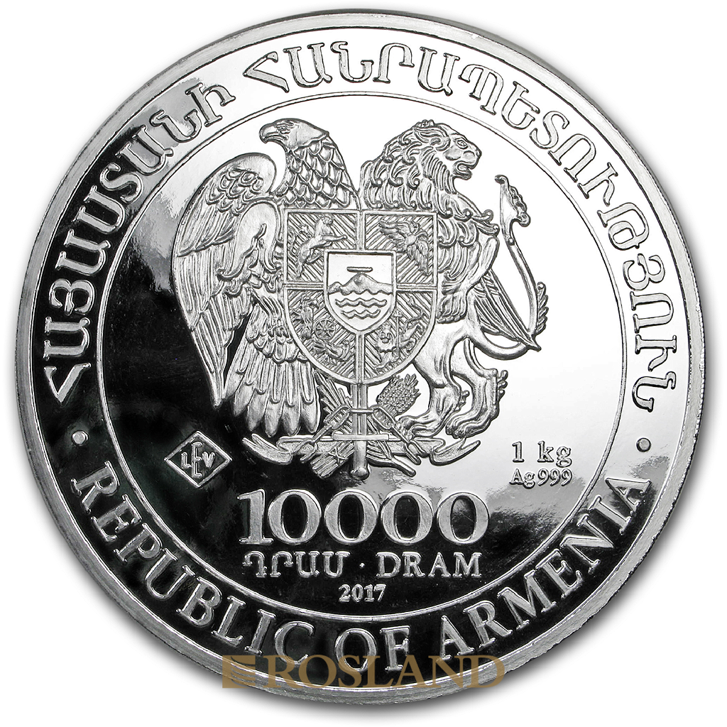 1 Kilogramm Silbermünze Armenien Arche Noah 2017