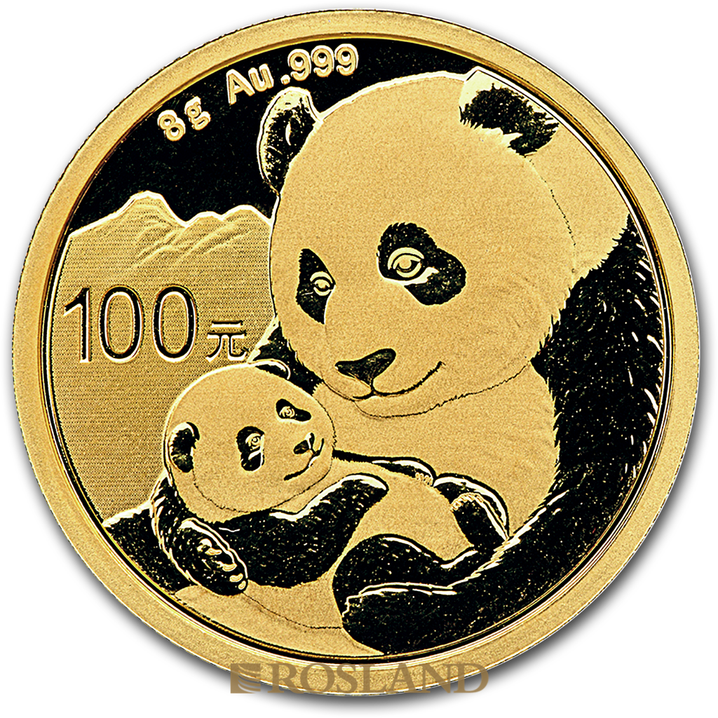 8 Gramm Goldmünze China Panda 2019