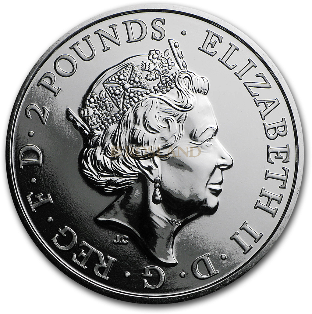 1 Unze Silbermünze Great Britain Jahr des Affens 2016