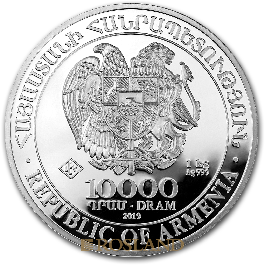 1 Kilogramm Silbermünze Armenien Arche Noah 2019