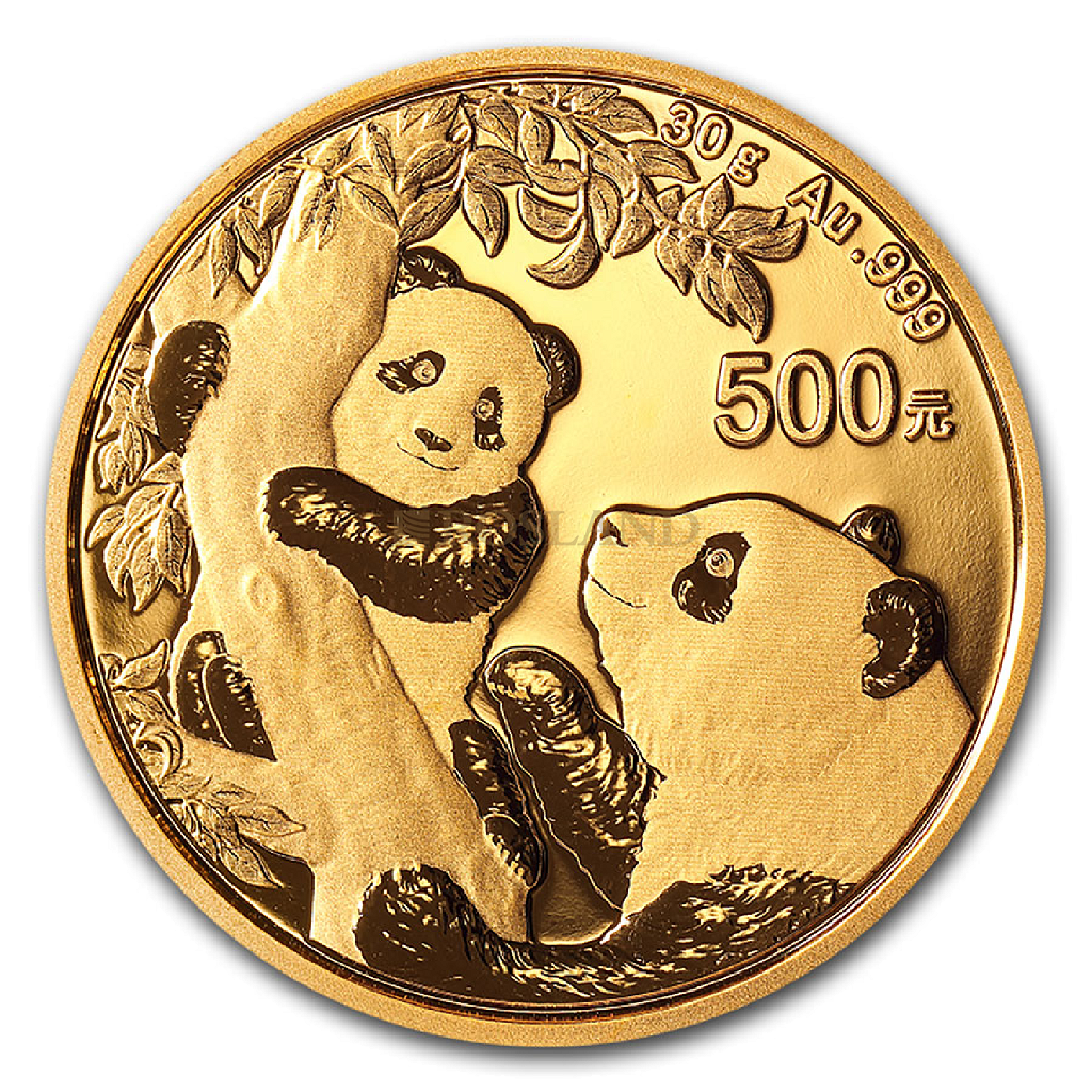 30 Gramm Goldmünze China Panda 2021