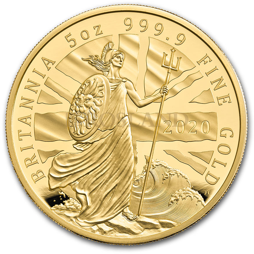 5 Unzen Goldmünze Britannia 2020 PP (Box, Zertifikat)