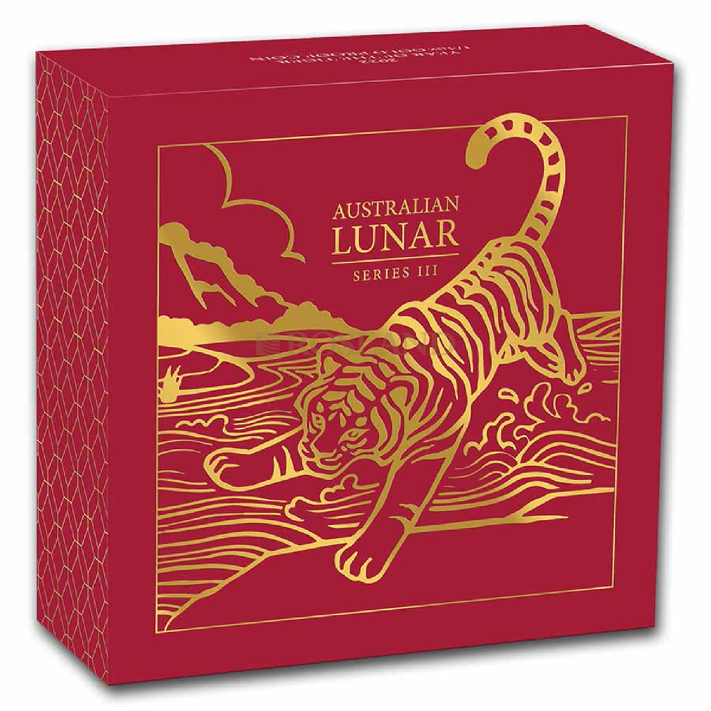 1/4 Unze Goldmünze Lunar 3 Tiger 2022 PP (Box, Zertifikat)