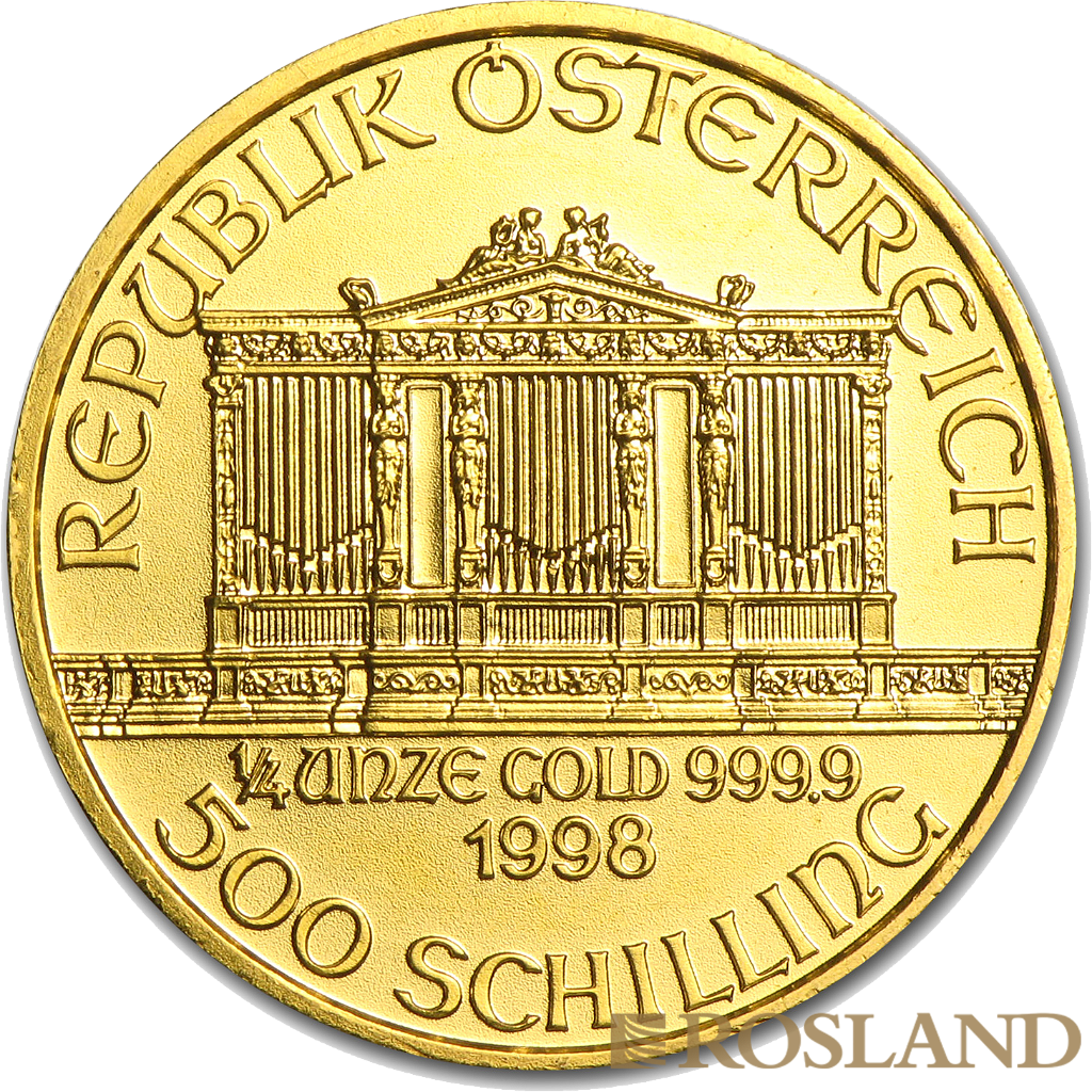 1/4 Unze Goldmünze Wiener Philharmoniker 1998