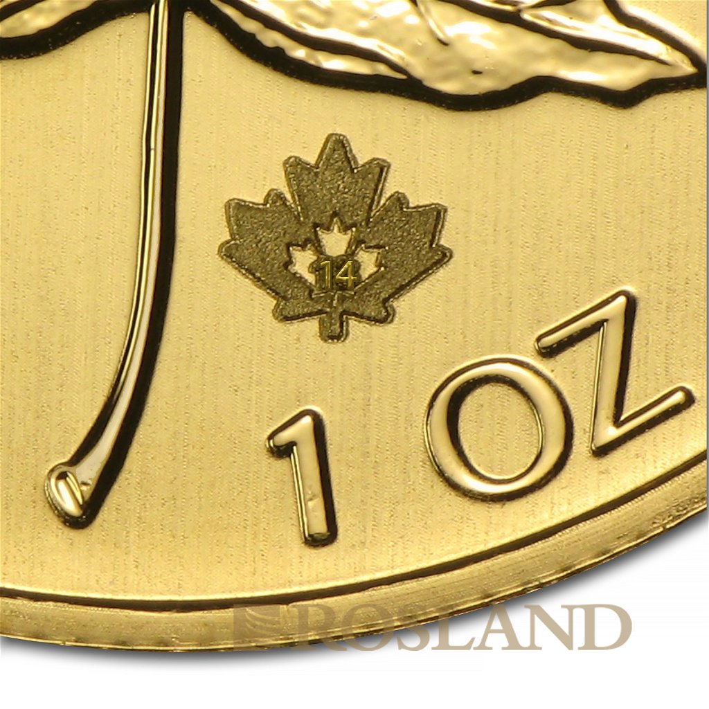 1 Unze Goldmünze Kanada Maple Leaf 2014