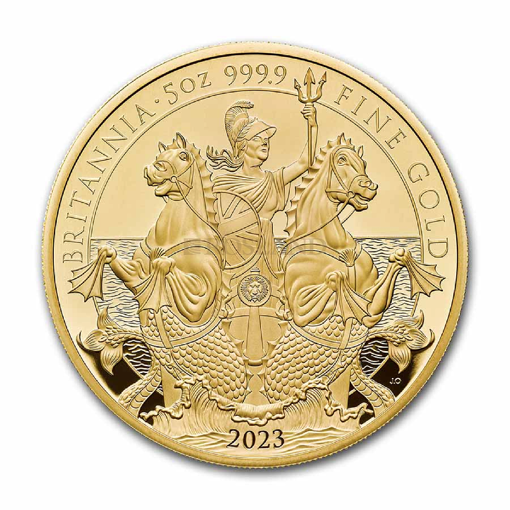 5 Unzen Goldmünze Britannia 2023 PP (Box, Zertifikat)
