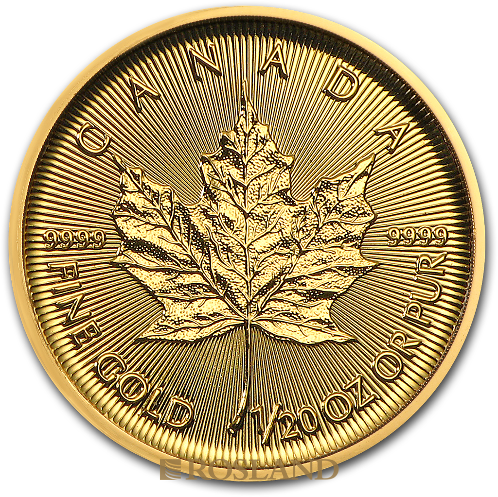 1/20 Unze Goldmünze Kanada Maple Leaf 2019