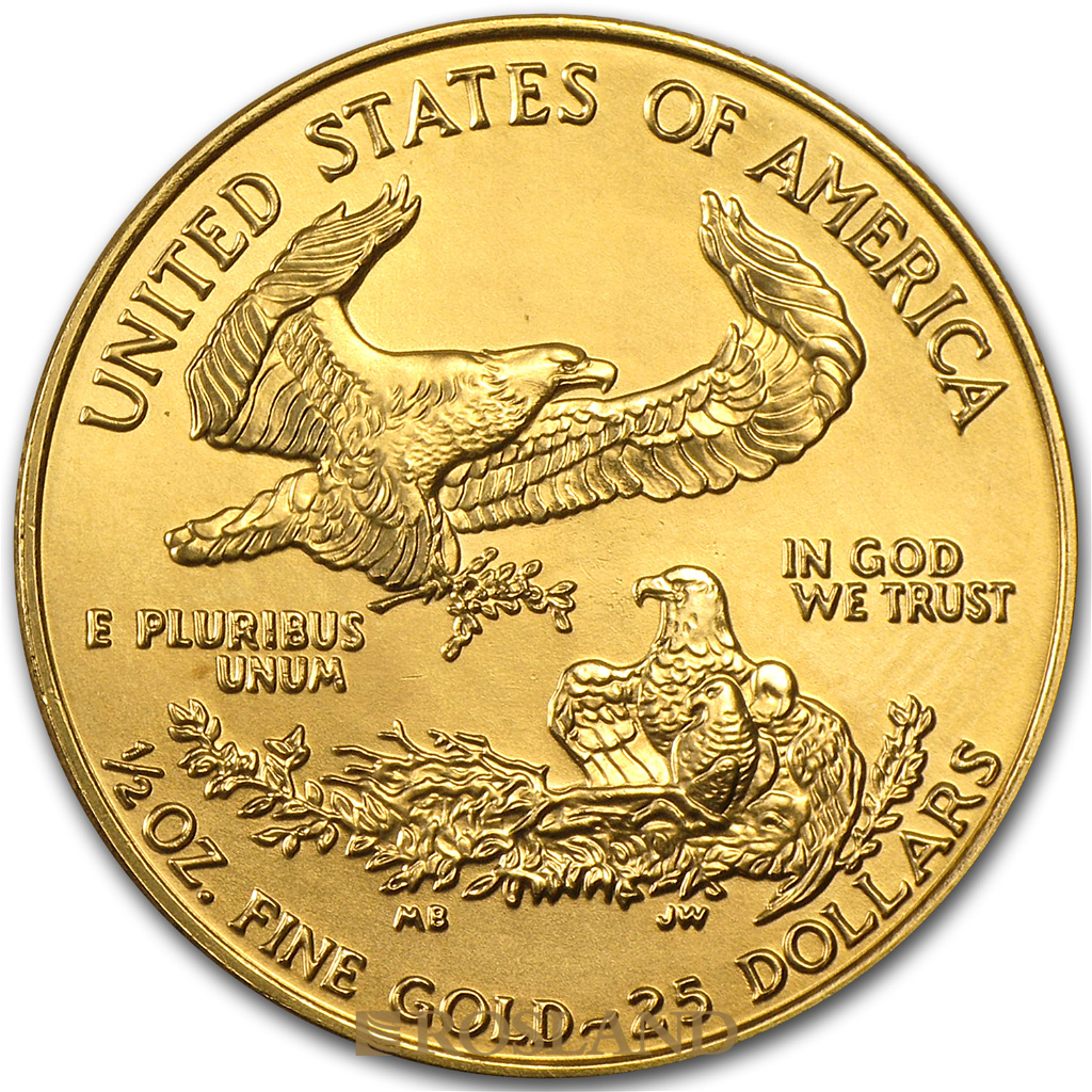 1/2 Unze Goldmünze American Eagle 1998