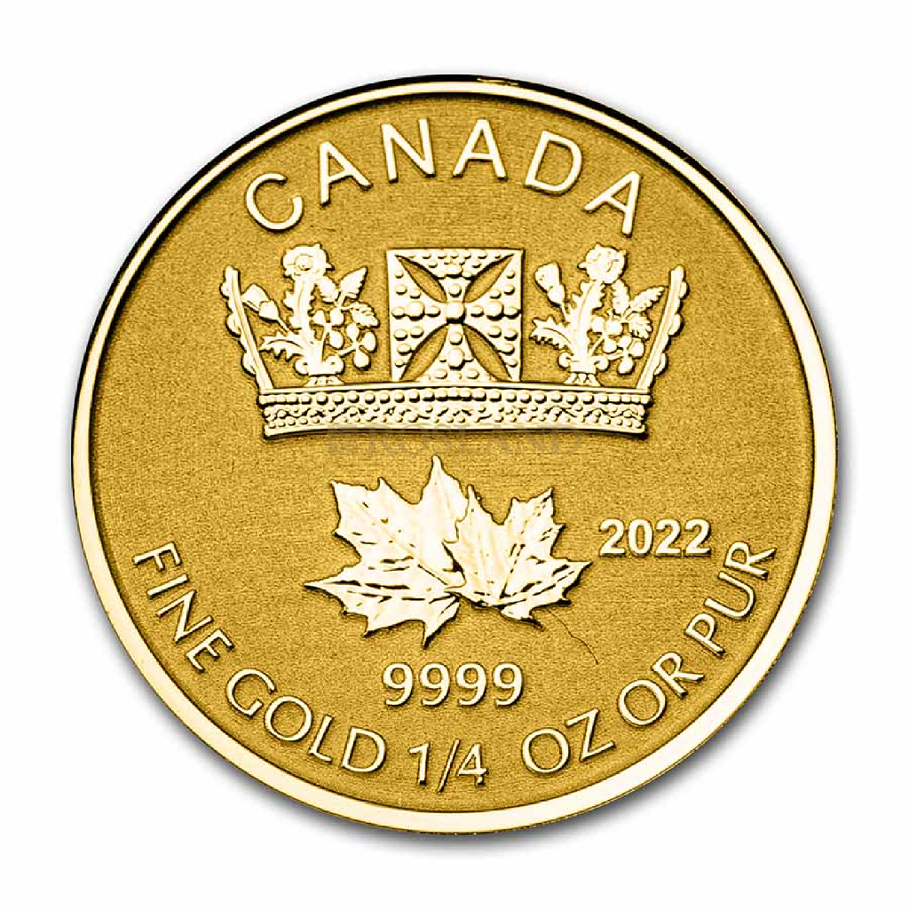 4 Goldmünzen Fractional Maple Leaf Set 2022 PP "A Shining Crown"