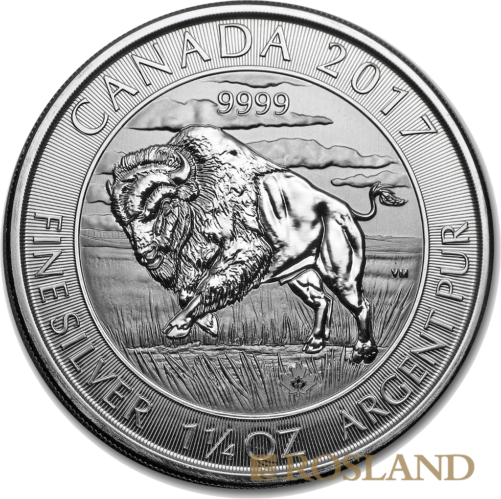 1.25 Unzen Silbermünze Canada Bison 2017