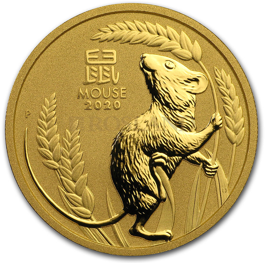 1 Unze Goldmünze Lunar 3 Maus 2020 PCGS MS-70
