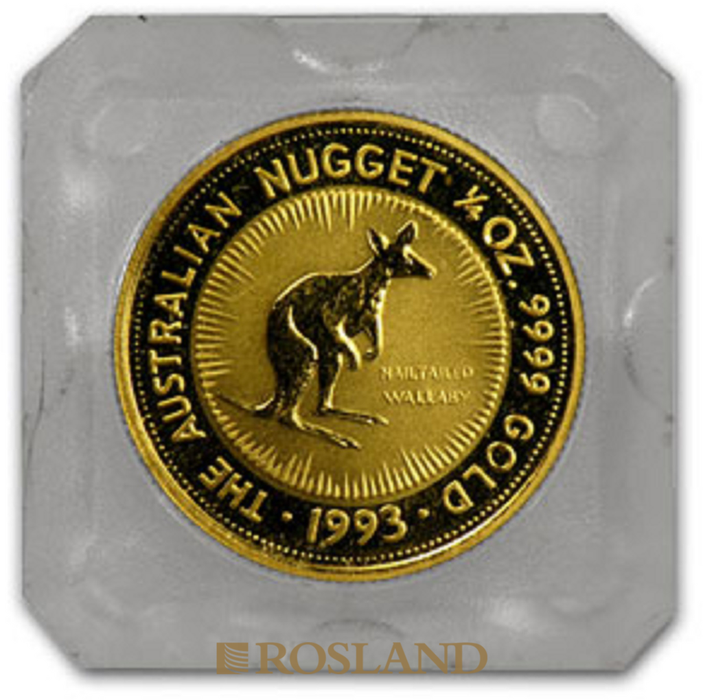 1/4 Unze Goldnugget Australien Känguru 1993