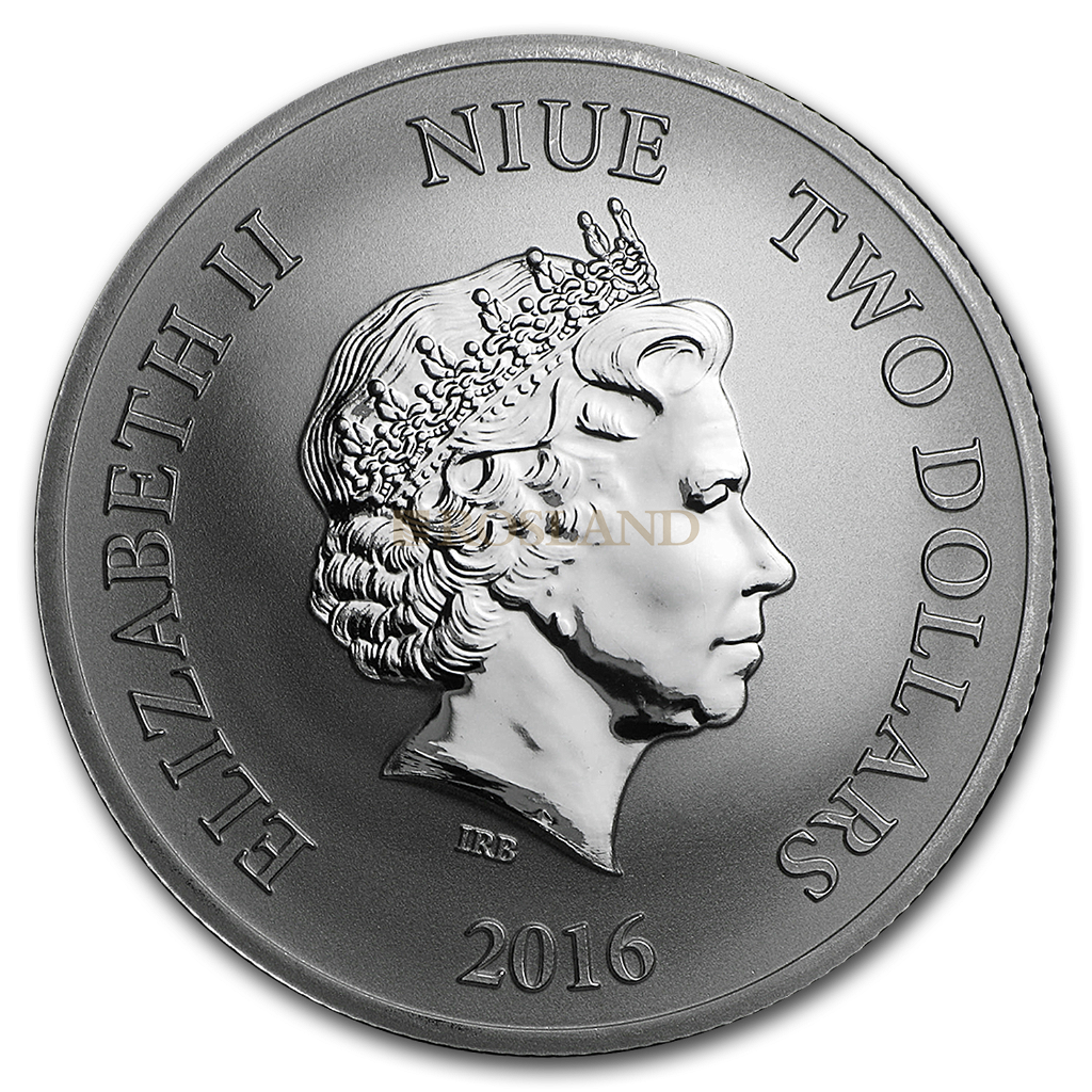 1 Unze Silbermünze Niue Lunar Jahr des Affen 2016