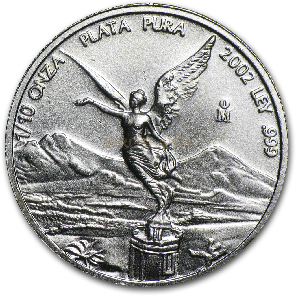 1/10 Unze Silbermünze Mexican Libertad 2002