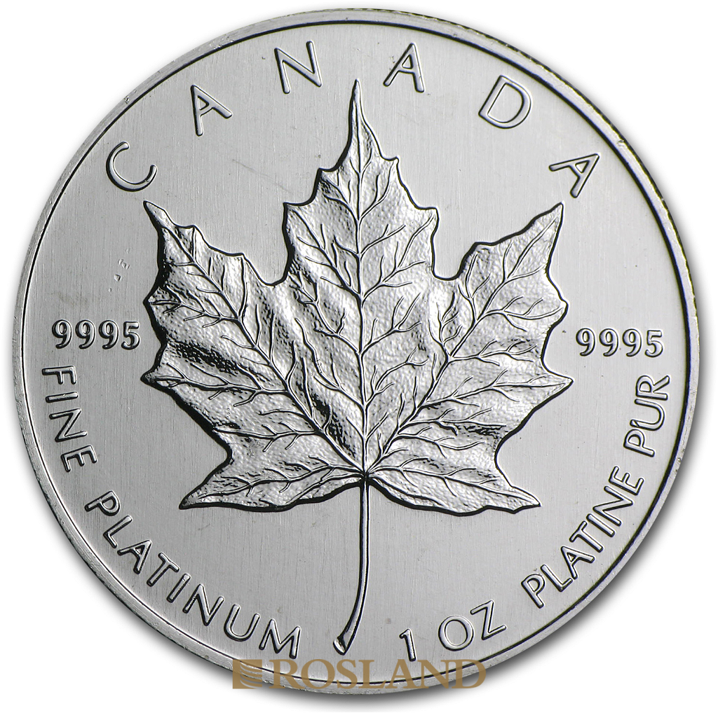 1 Unze Platinmünze Kanada Maple Leaf 1988
