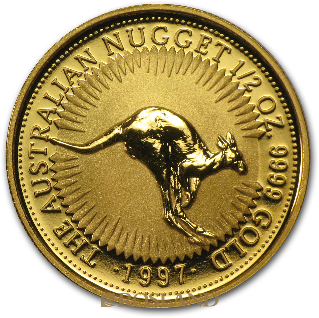 1/2 Unze Goldnugget Australien Känguru 1997