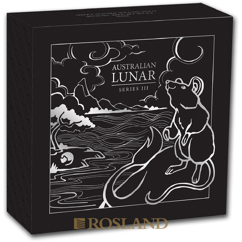 1/2 Unze Silbermünze Lunar 3 Maus 2020 PP (Box, Zertifikat)