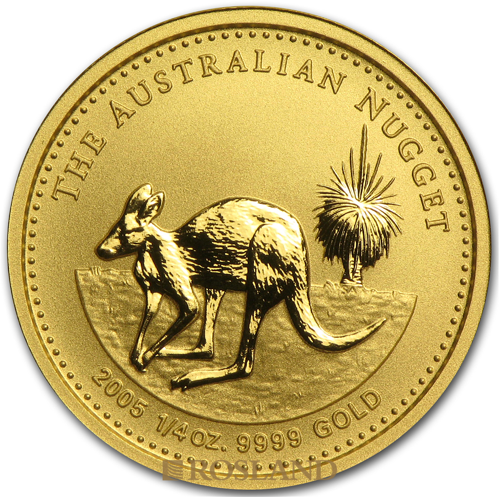 1/4 Unze Goldnugget Australien Känguru 2005