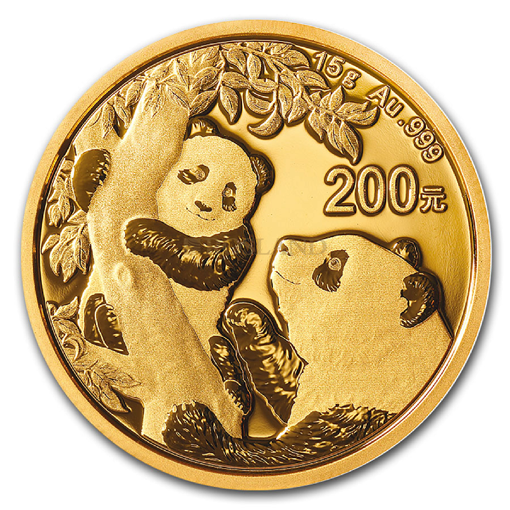 15 Gramm Goldmünze China Panda 2021