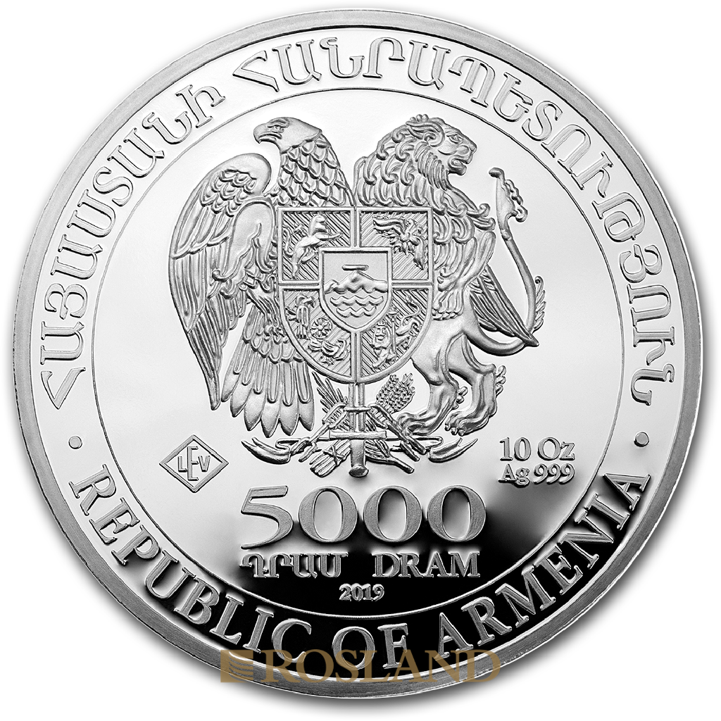 10 Unzen Silbermünze Armenien Arche Noah 2019