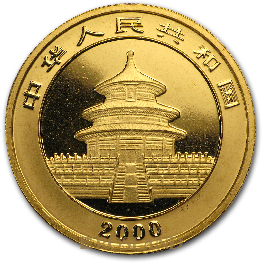 1 Unze Goldmünze China Panda 2000