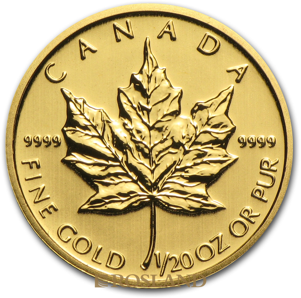 1/20 Unze Goldmünze Kanada Maple Leaf 2014
