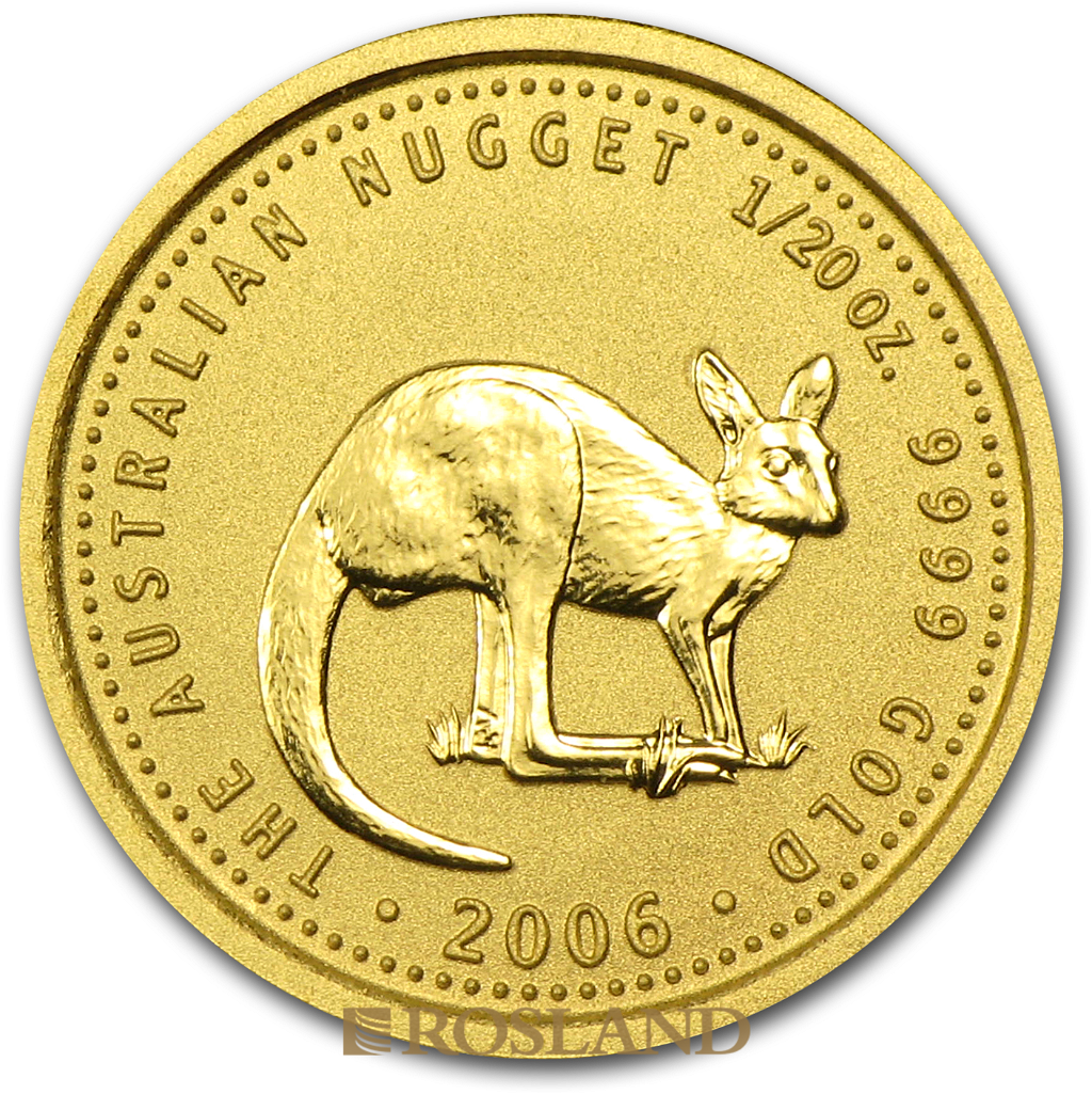 1/20 Unze Goldnugget Australien Känguru 2006