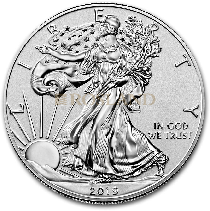 1 Unze Silbermünze American Eagle 2019 (S) PP (Enhanced, Box, Zertifikat)