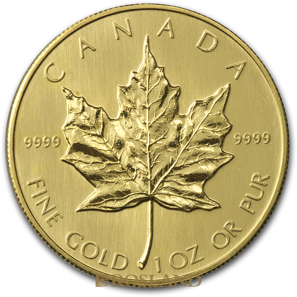 1 Unze Goldmünze Kanada Maple Leaf 1985