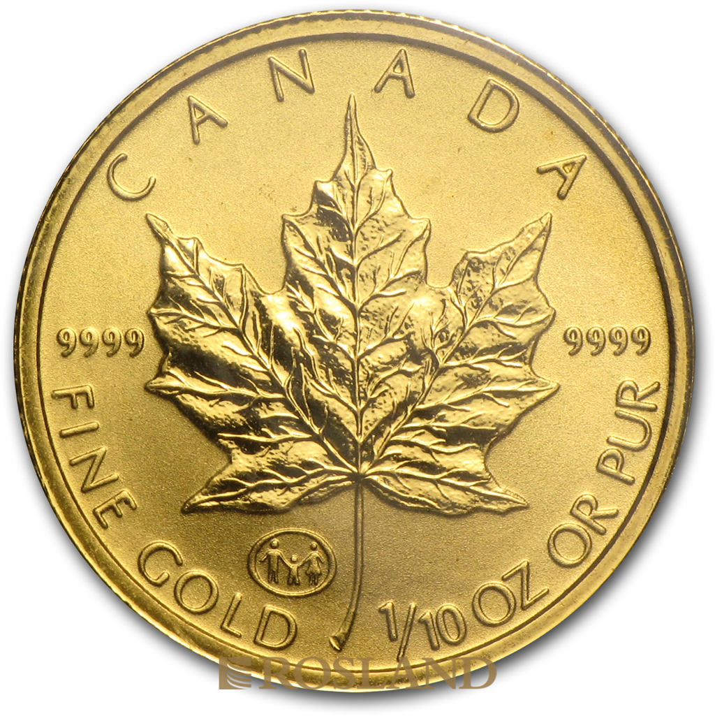 1/10 Unze Goldmünze Kanada Maple Leaf 1997 (Family Privy)