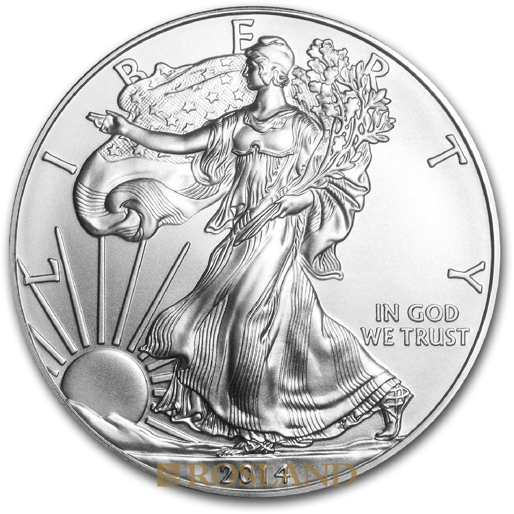 1 Unze Silbermünze American Eagle 2014