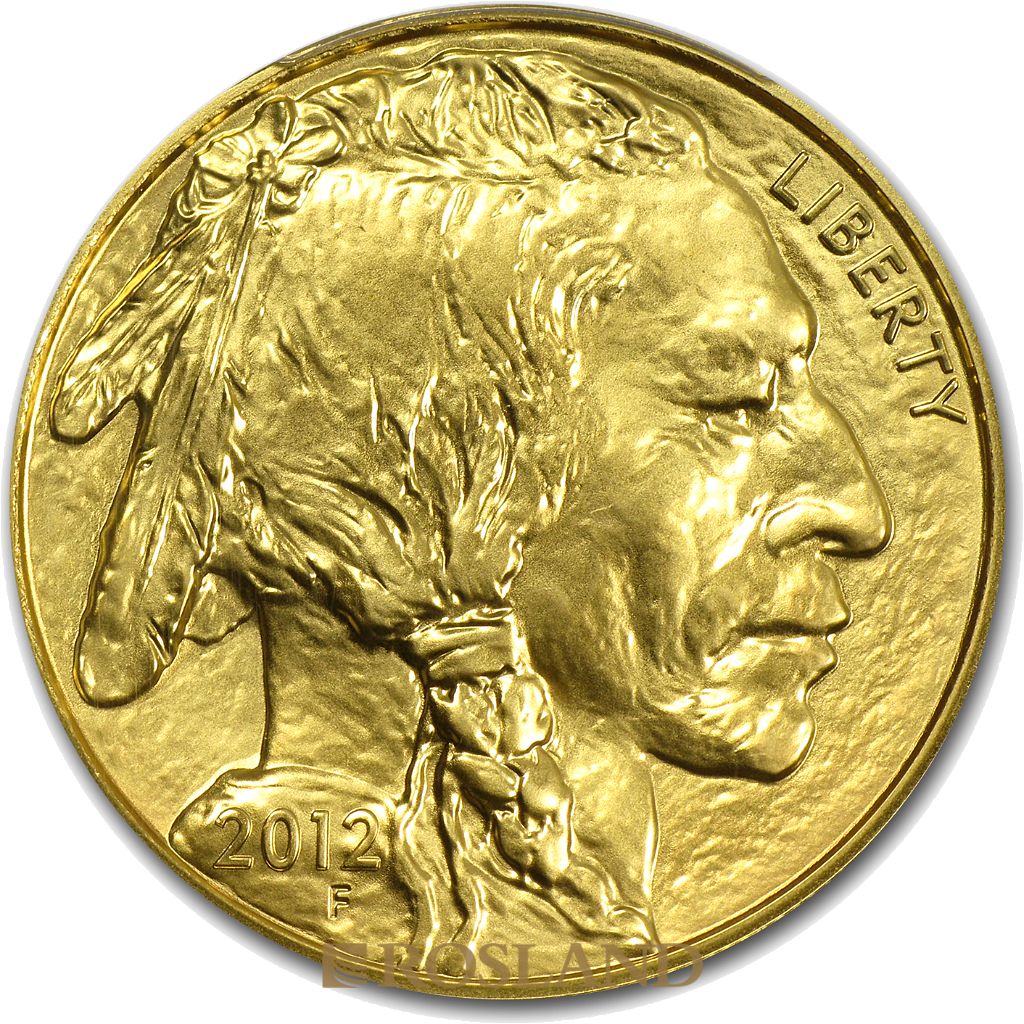 1 Unze Goldmünze American Buffalo 2012 PCGS MS-70