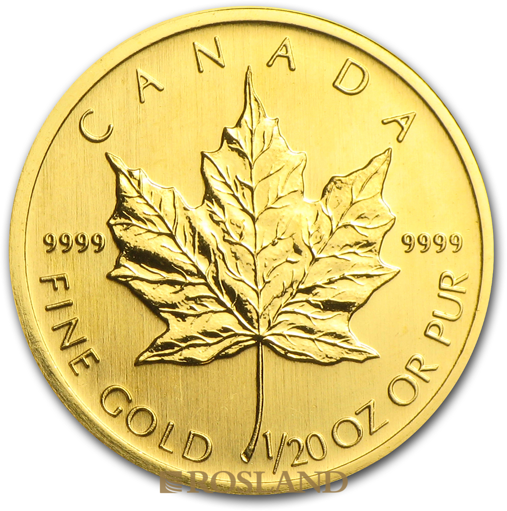 1/20 Unze Goldmünze Kanada Maple Leaf 2005