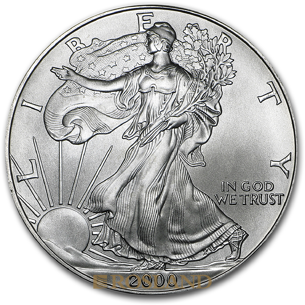 1 Unze Silbermünze American Eagle 2000