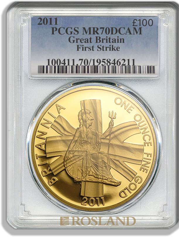 1 Unze Goldmünze Britannia 2011 PP PCGS PR-70 (DCAM, FS) 